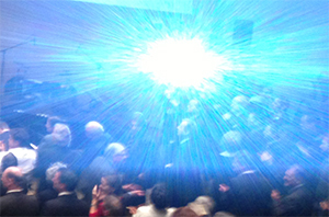 Mit der Amtskette nachts im Schlesinger