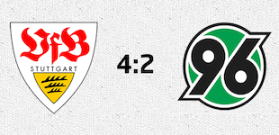 4:2 - Stuttgart feiert Heimsieg gegen Hannover 96
