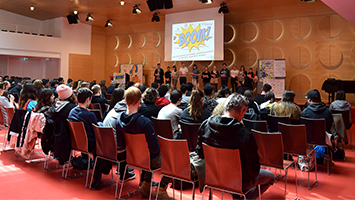 Und es hat Boom gemacht: Jugendconvention stimmt Schüler auf Wahlen ein (Foto: STUGGI.TV)