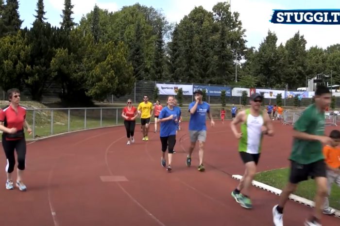 24-Stunden-Lauf für Kinderrechte auf der Waldau (Fotoquelle: Förderverein Kinderfreundliches Stuttgart e.V)