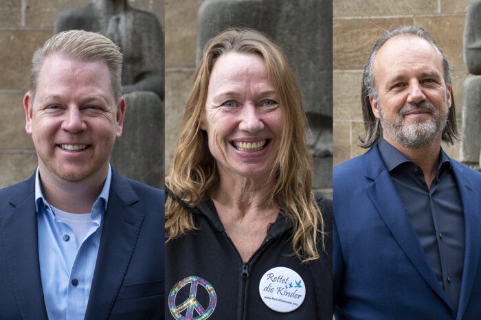 OB-Kandidaten Marco Völker, Friedhild Miller und John Heer stellen sich vor