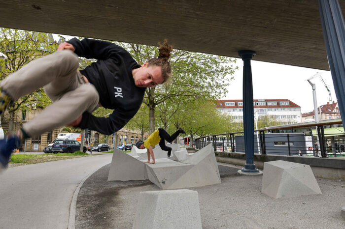 Stuttgart-Süd: Neuer Parkour soll Marienplatz sportlich beleben