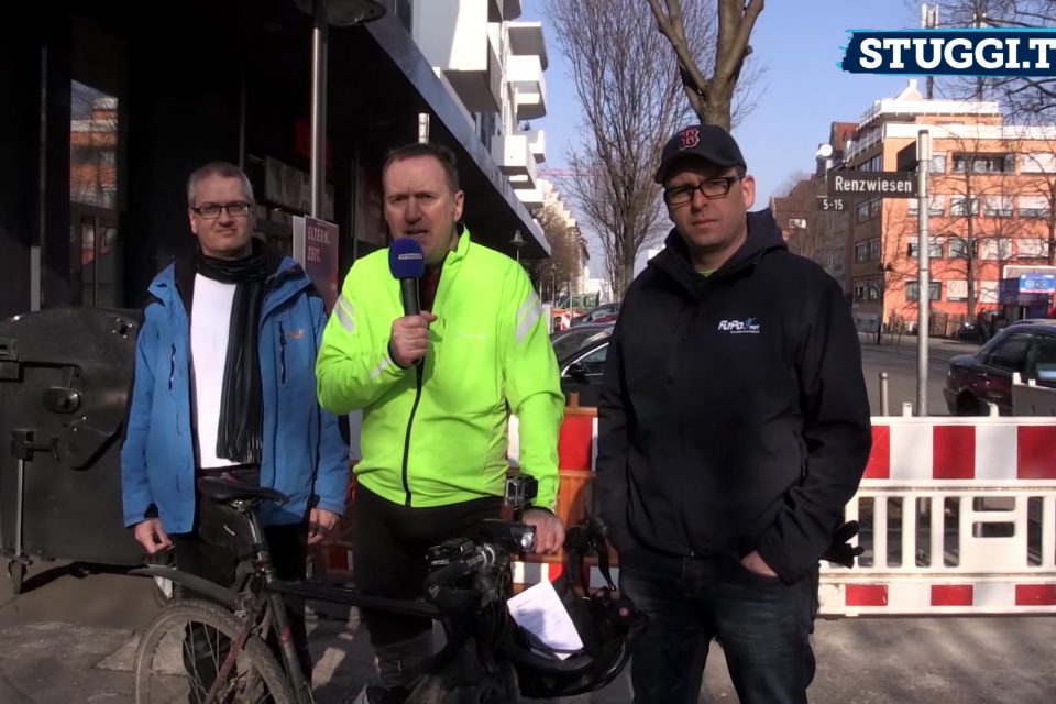 Tour de Stuttgart: Es geht durch die Innenstadt. Foto: Roos/STUGGITV