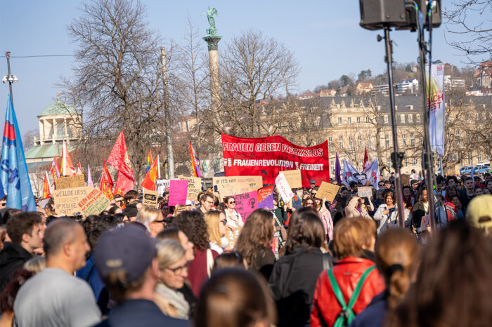 Festnahmen bei der Demonstration am Feministischen Kampftag
