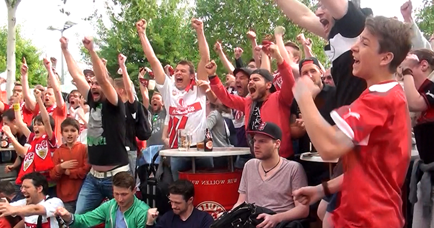 So feiert Stuttgart den Klassenerhalt des VfB